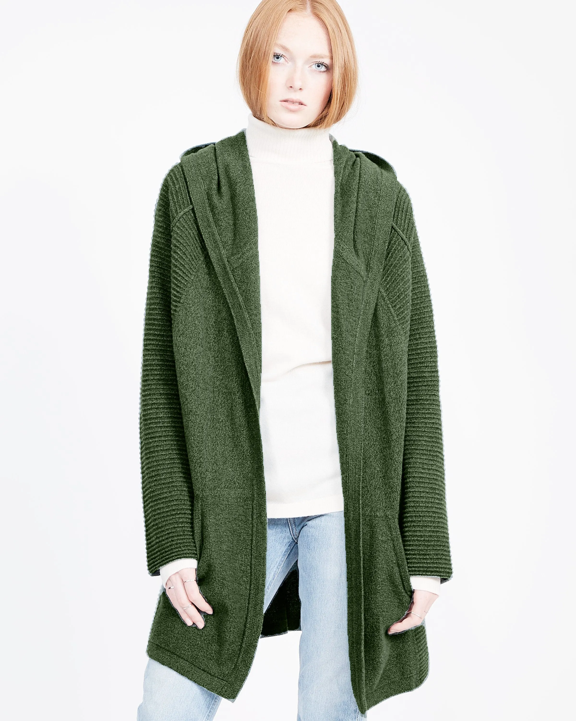 Eva Marie Cashmere Hooded Coatigan