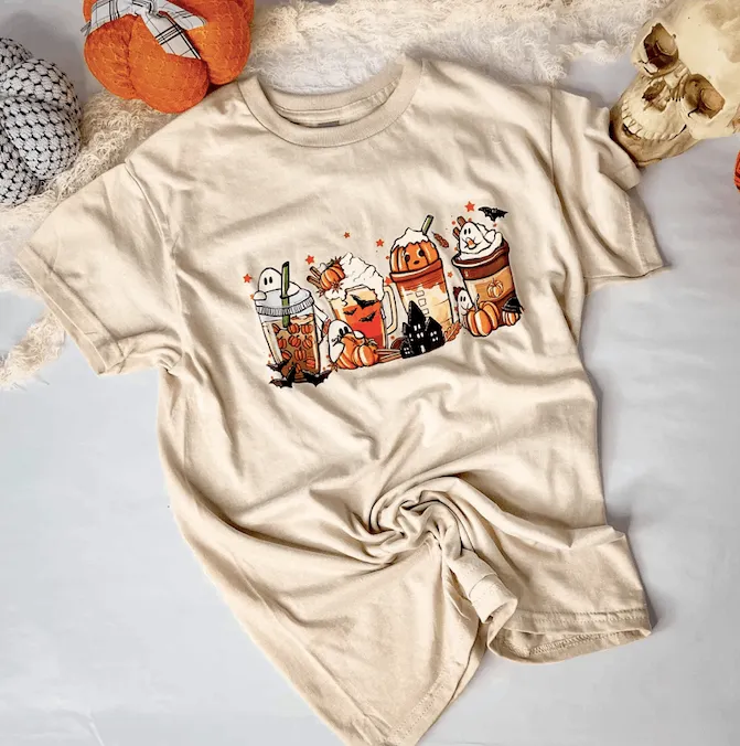 Fall Latte Halloween Shirt