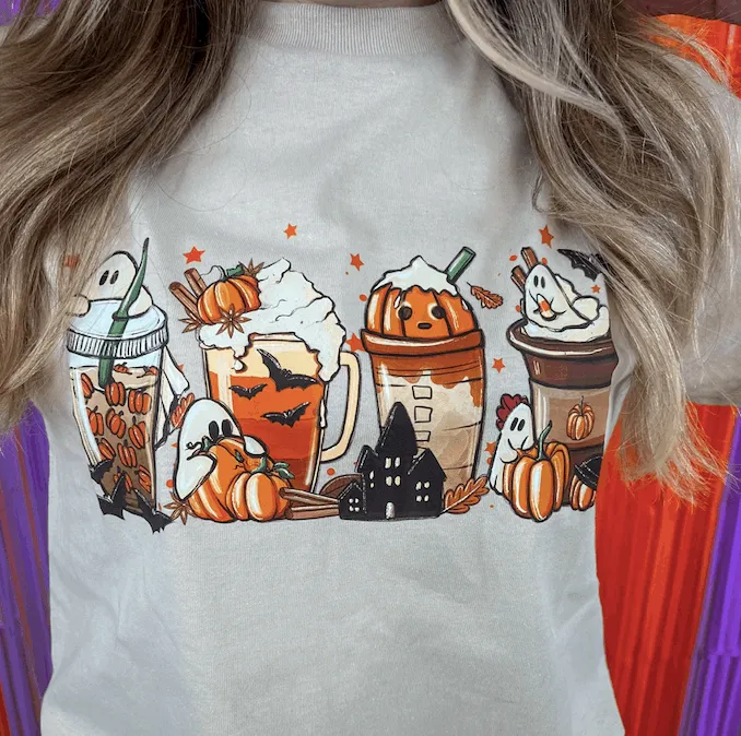 Fall Latte Halloween Shirt