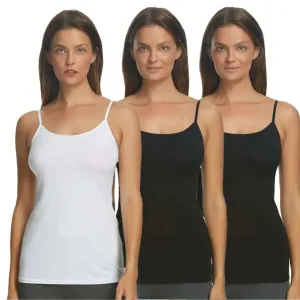 Felina Women's 3 Pack Cotton Stretch Camisoles