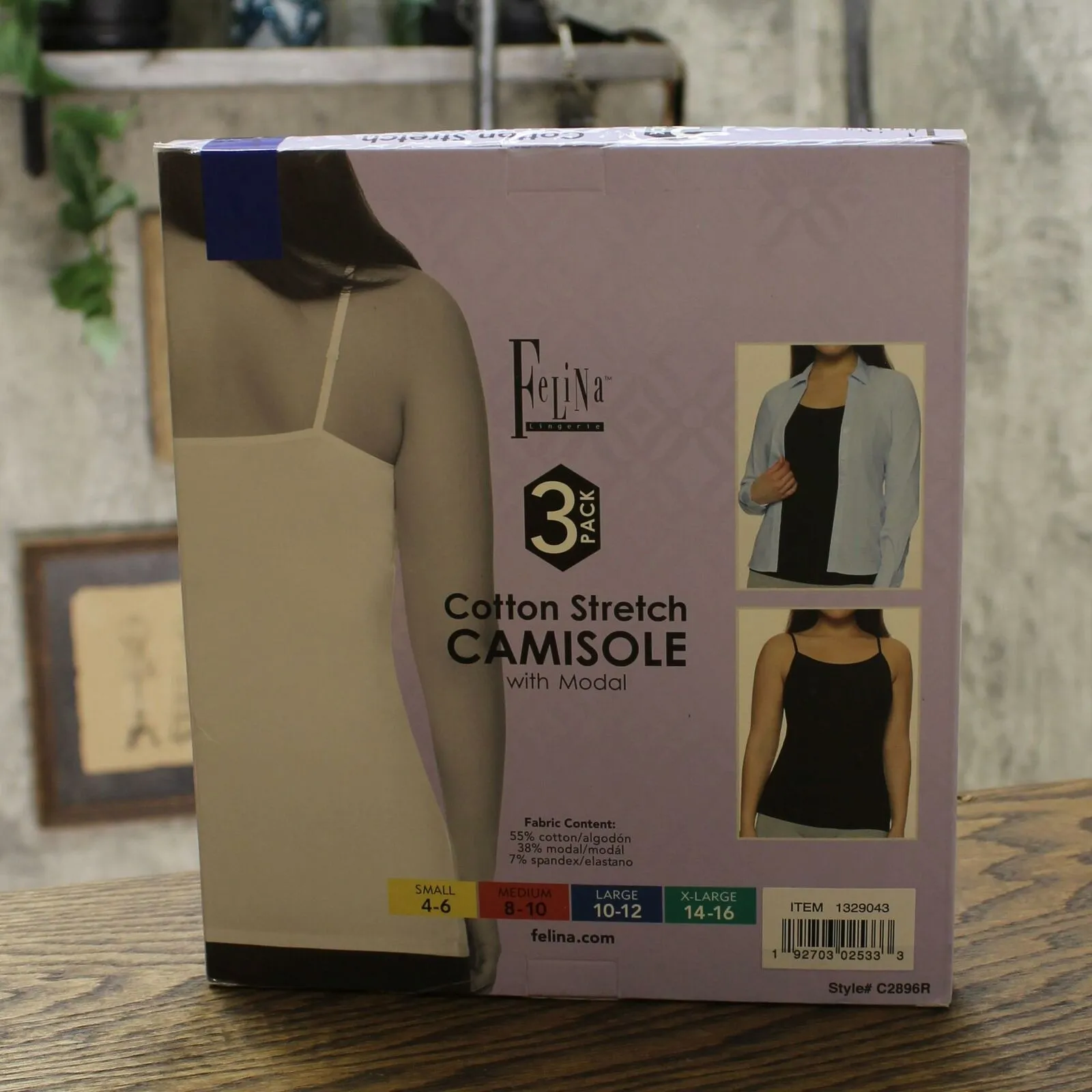 Felina Women's 3 Pack Cotton Stretch Camisoles