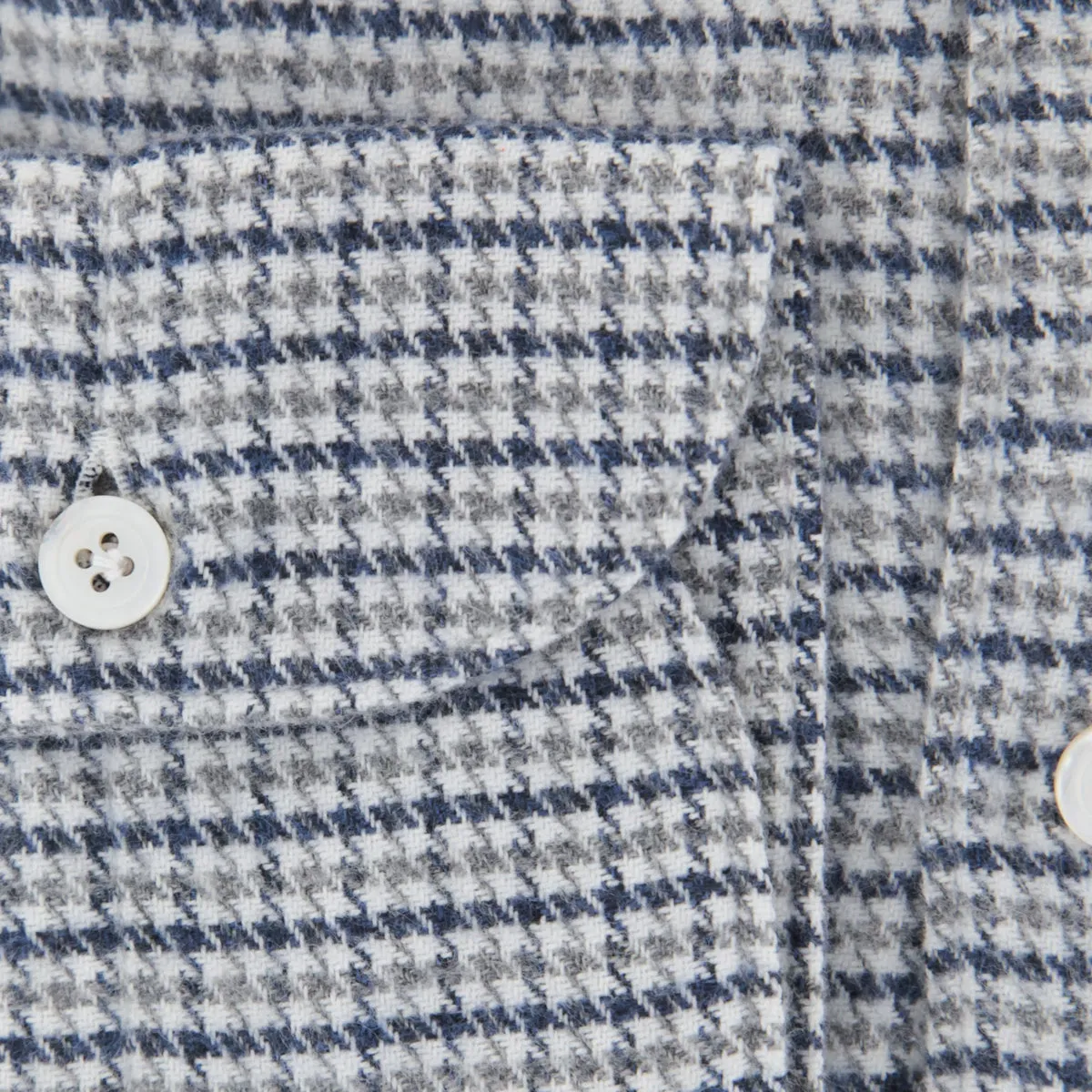 Finamore Napoli Gray Flannel Shirt - Extra Slim