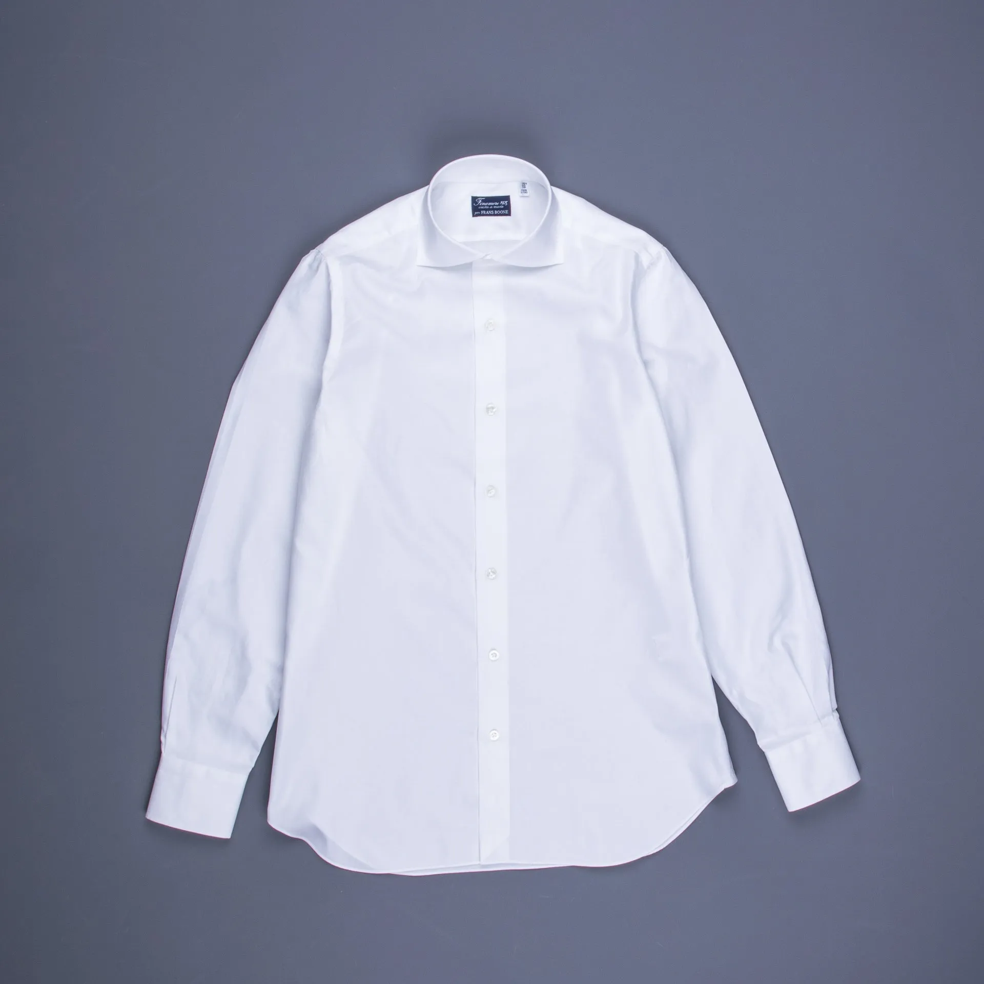 Finamore Napoli Shirt Eduardo Collar Alumo Castello Oxford White