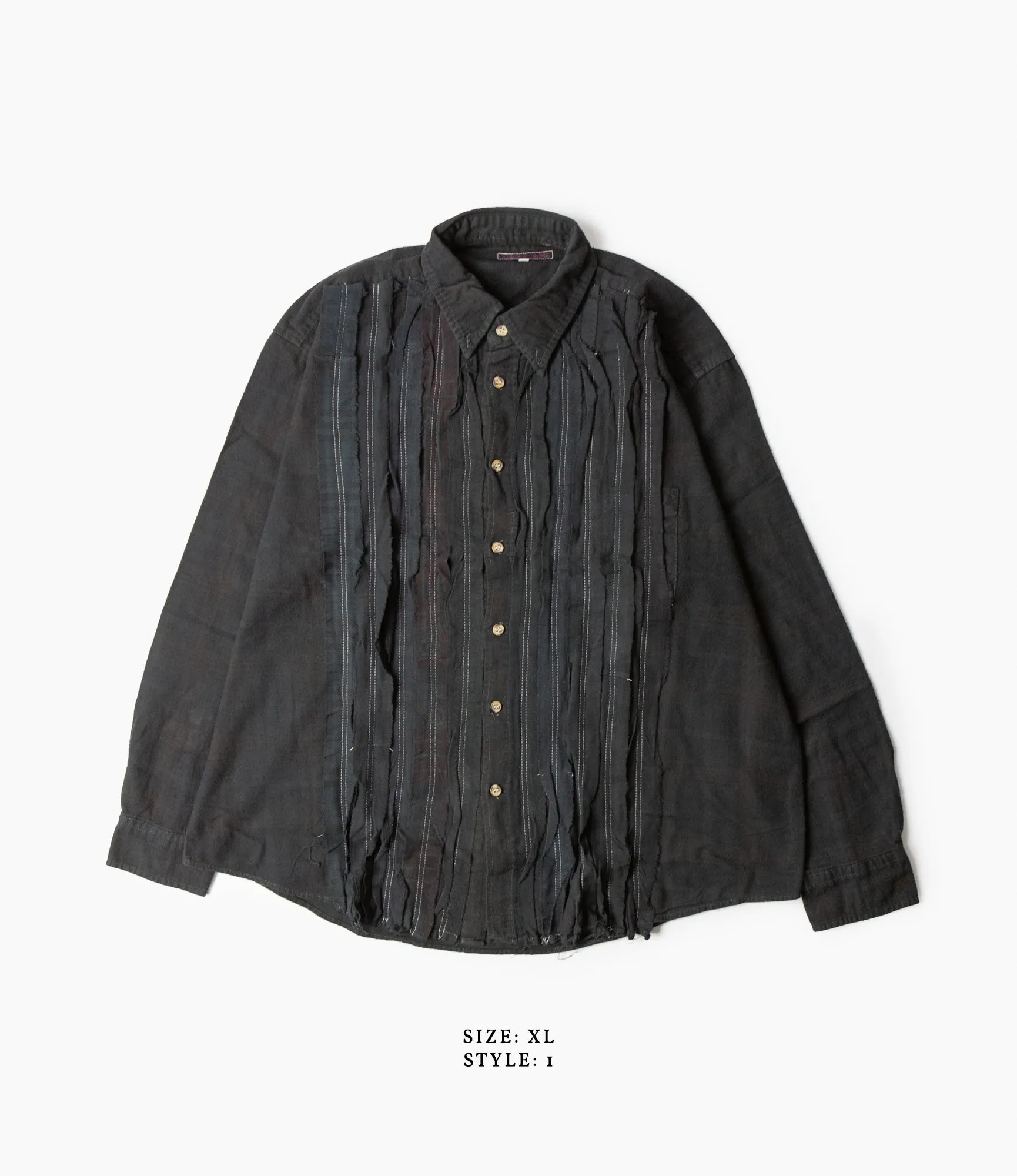 Flannel Ribbon Shirt – Black Over Dye