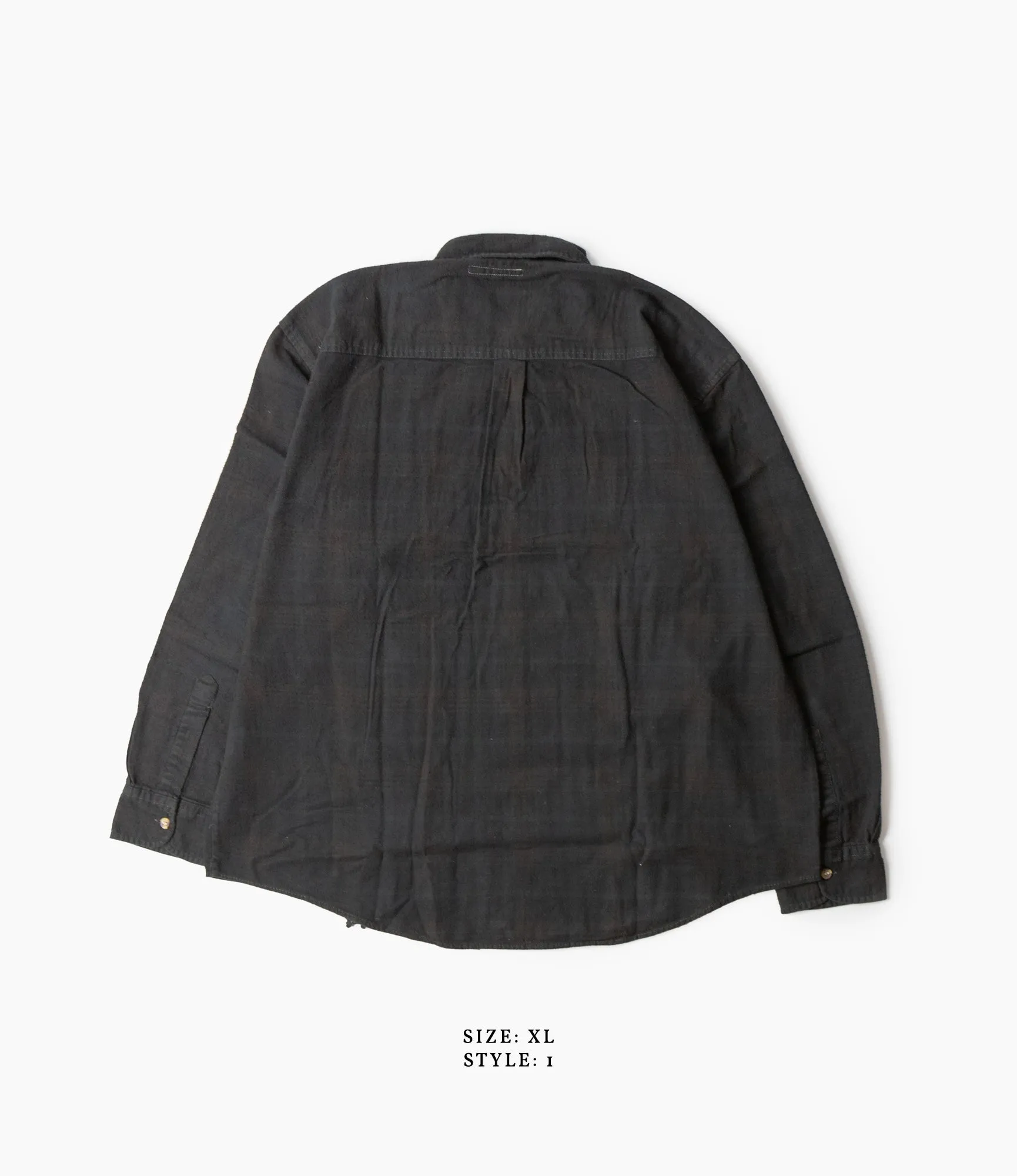Flannel Ribbon Shirt – Black Over Dye
