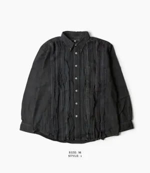 Flannel Ribbon Shirt – Black Over Dye
