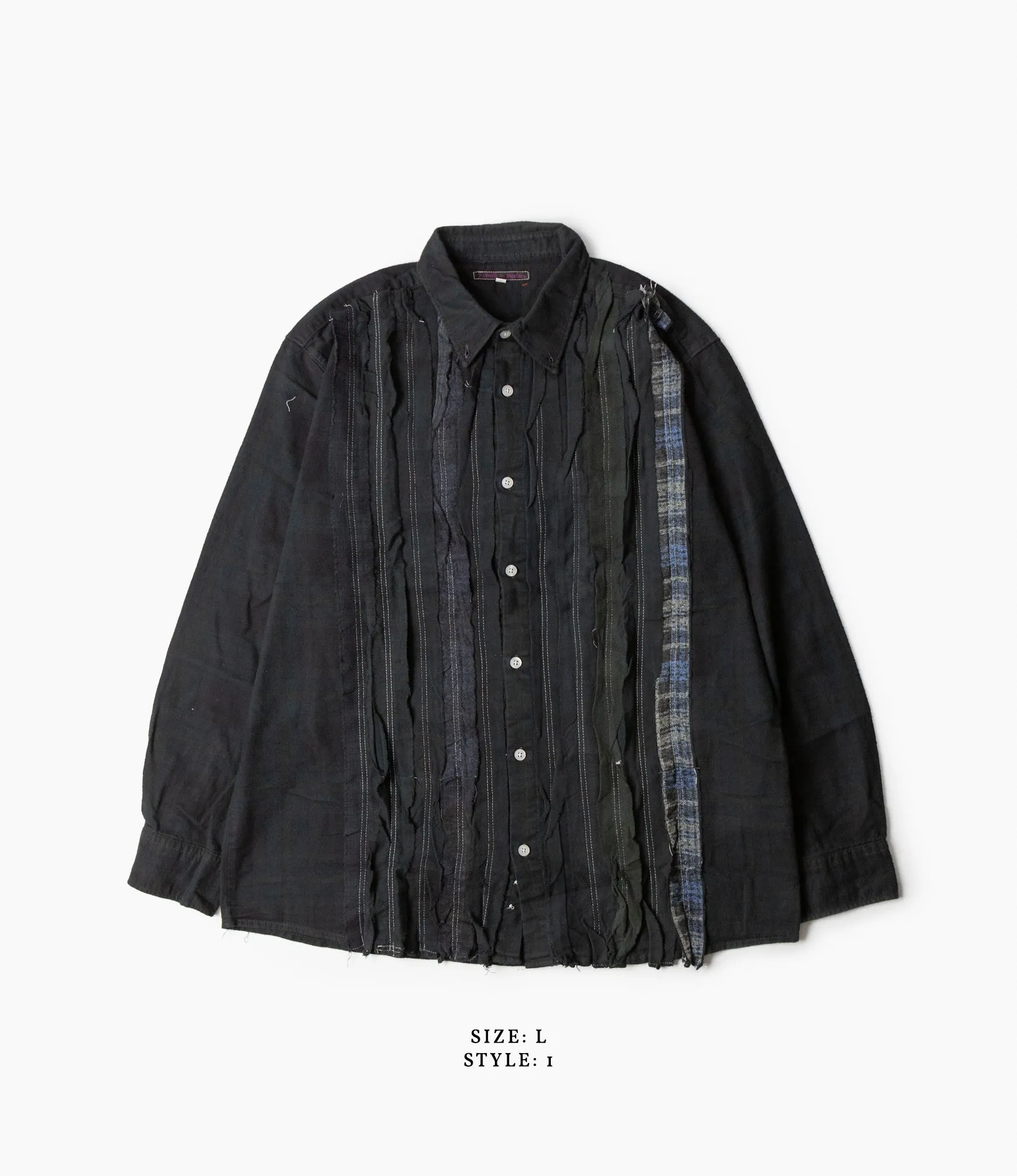 Flannel Ribbon Shirt – Black Over Dye