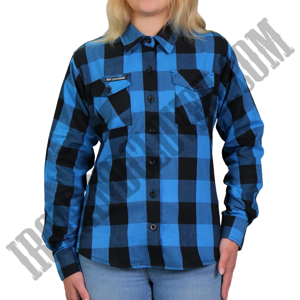 Flannel Shirt in Black & Aqua
