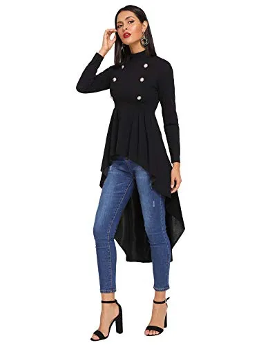 Floerns Women's Asymmetrical Blouse