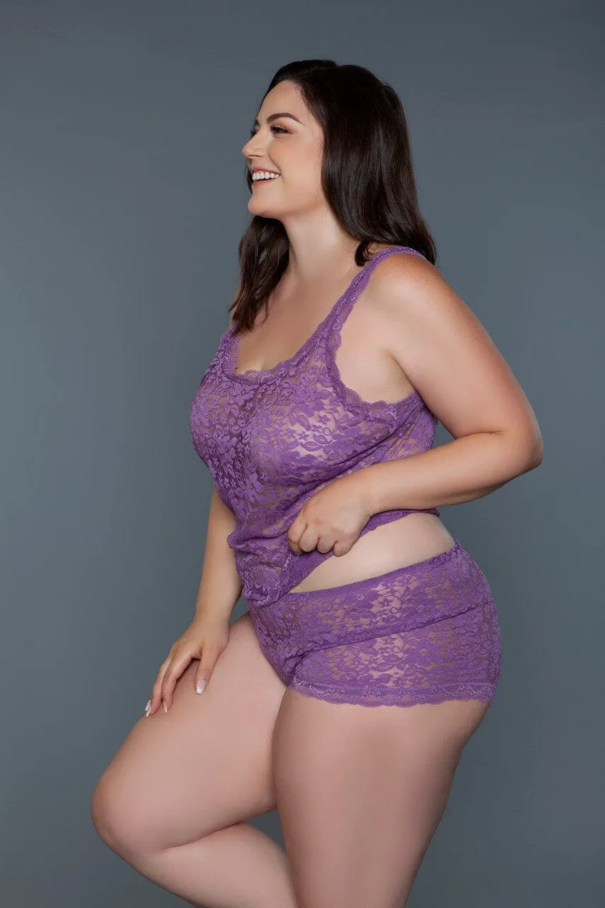 Floral Lace Tank Set