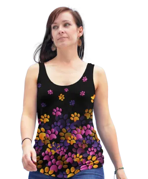 Flying Paw Prints Flowy Racerback Tank Top