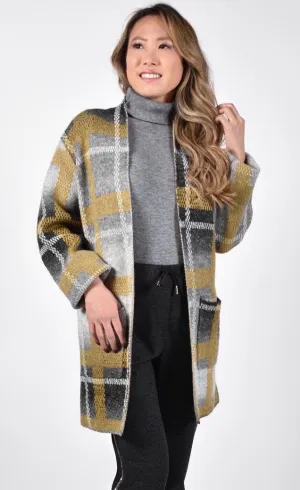 Frank Lyman Plaid Sweater Jacket
