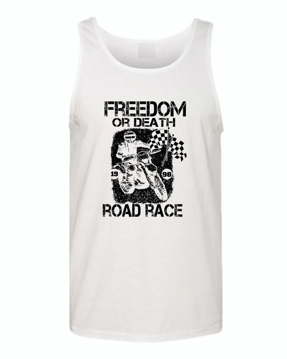 Freedom or death road race tank top