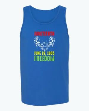 Freedom tank tops broken chain june 19 1865 tank top