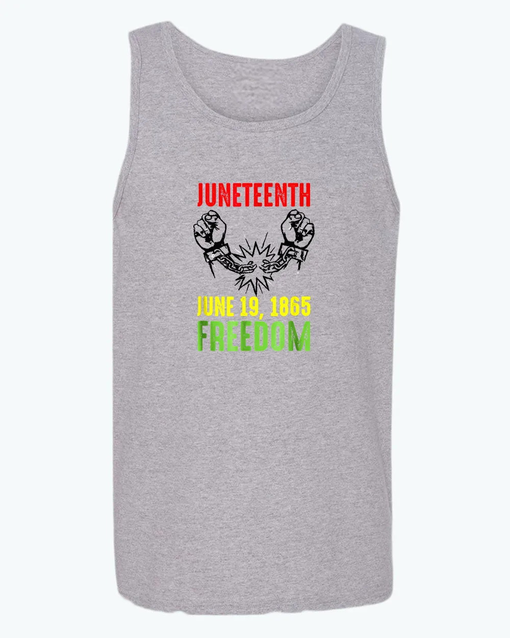 Freedom tank tops broken chain june 19 1865 tank top
