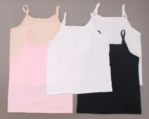 Fruit Of The Loom Girls' LOT OF 5 Neutral Camisoles Camis