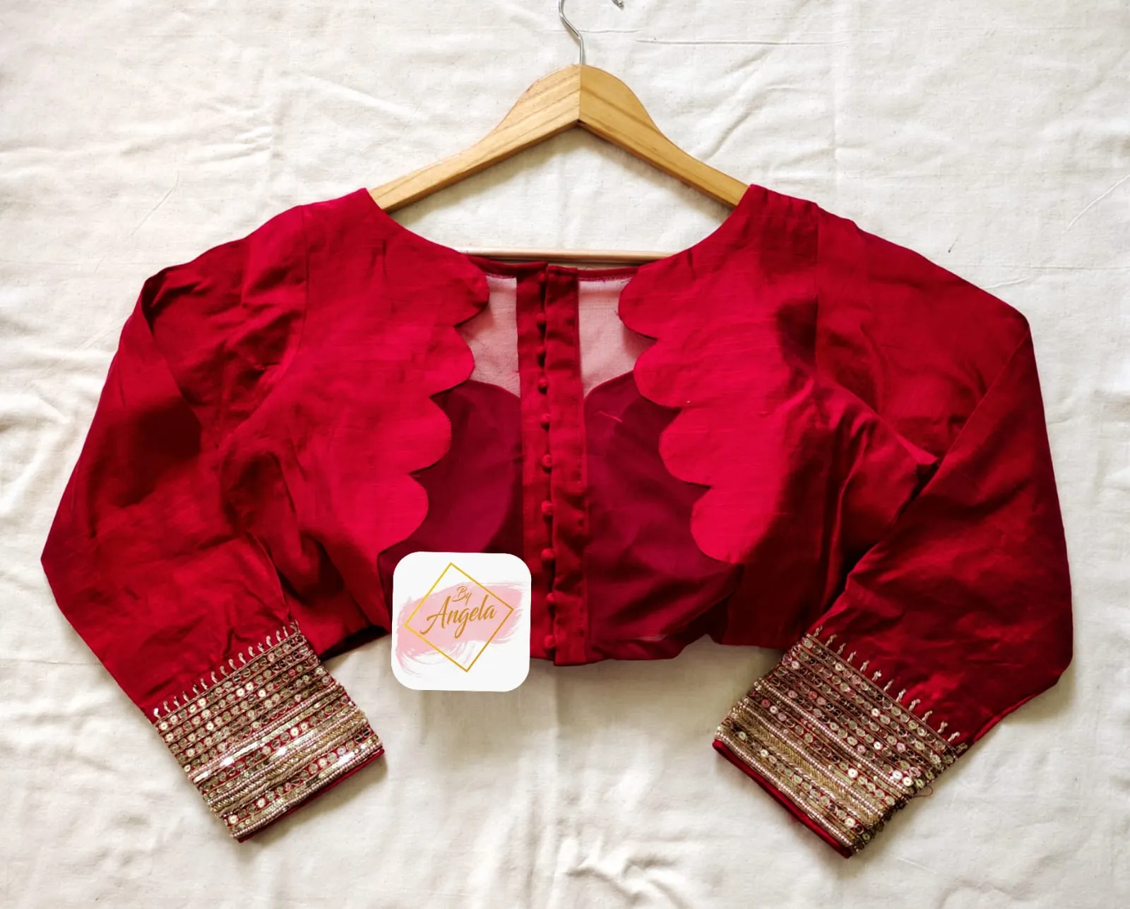 Full sleeve embroidered blouse
