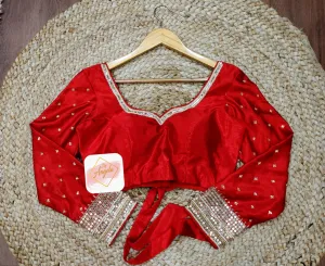 Full sleeve embroidered blouse