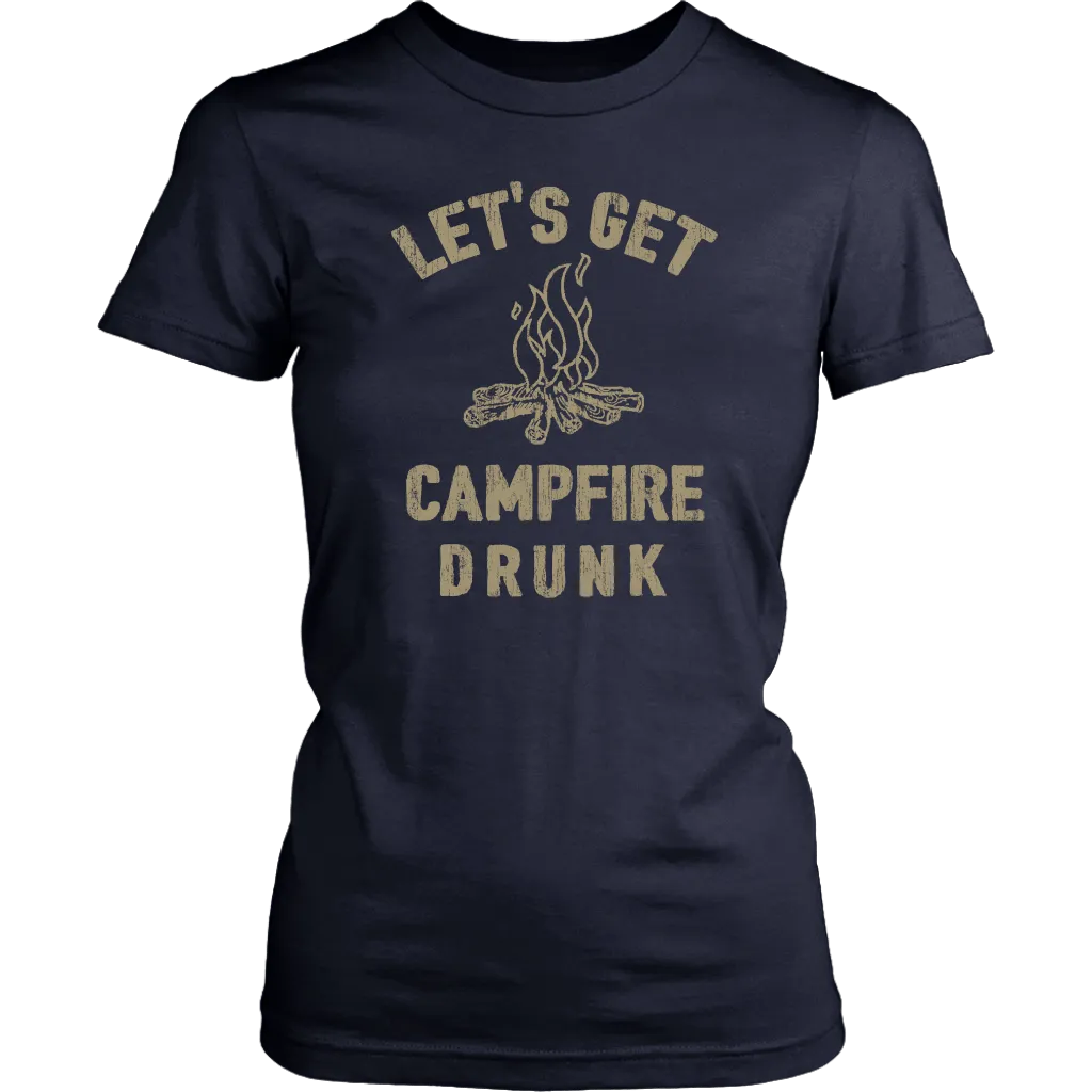 Funny "Let's Get Campfire Drunk" Shirts and Hoodies