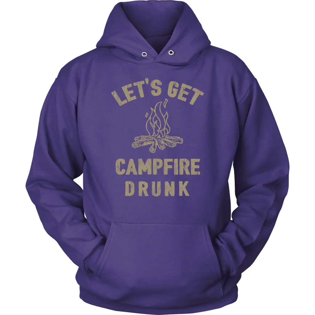Funny "Let's Get Campfire Drunk" Shirts and Hoodies