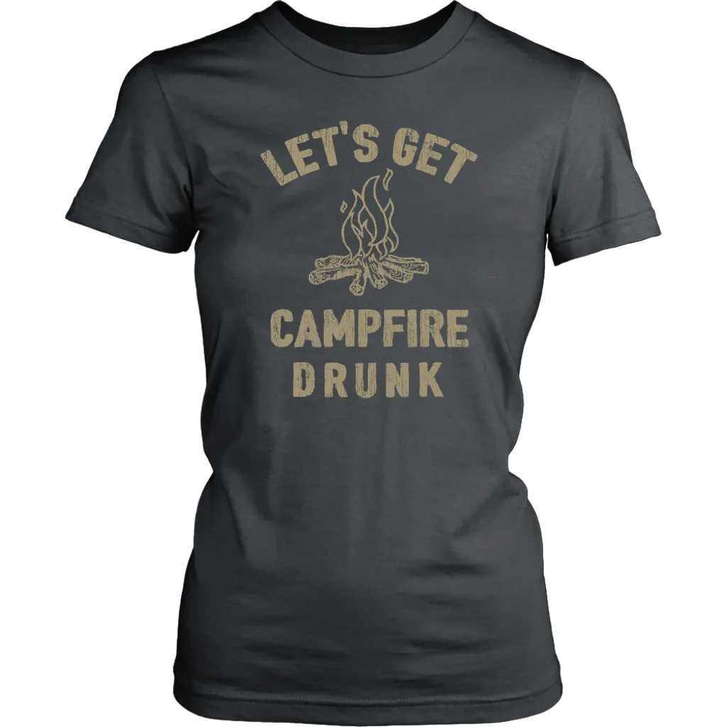 Funny "Let's Get Campfire Drunk" Shirts and Hoodies