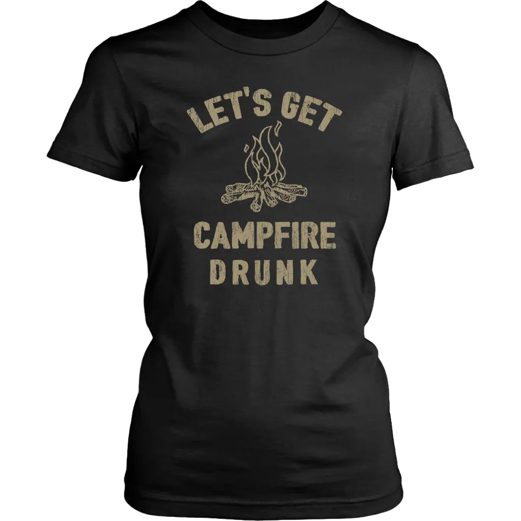 Funny "Let's Get Campfire Drunk" Shirts and Hoodies