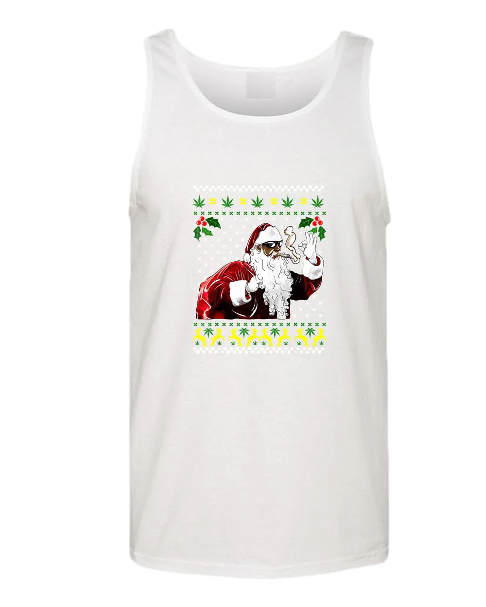 Funny smoker santa tank top