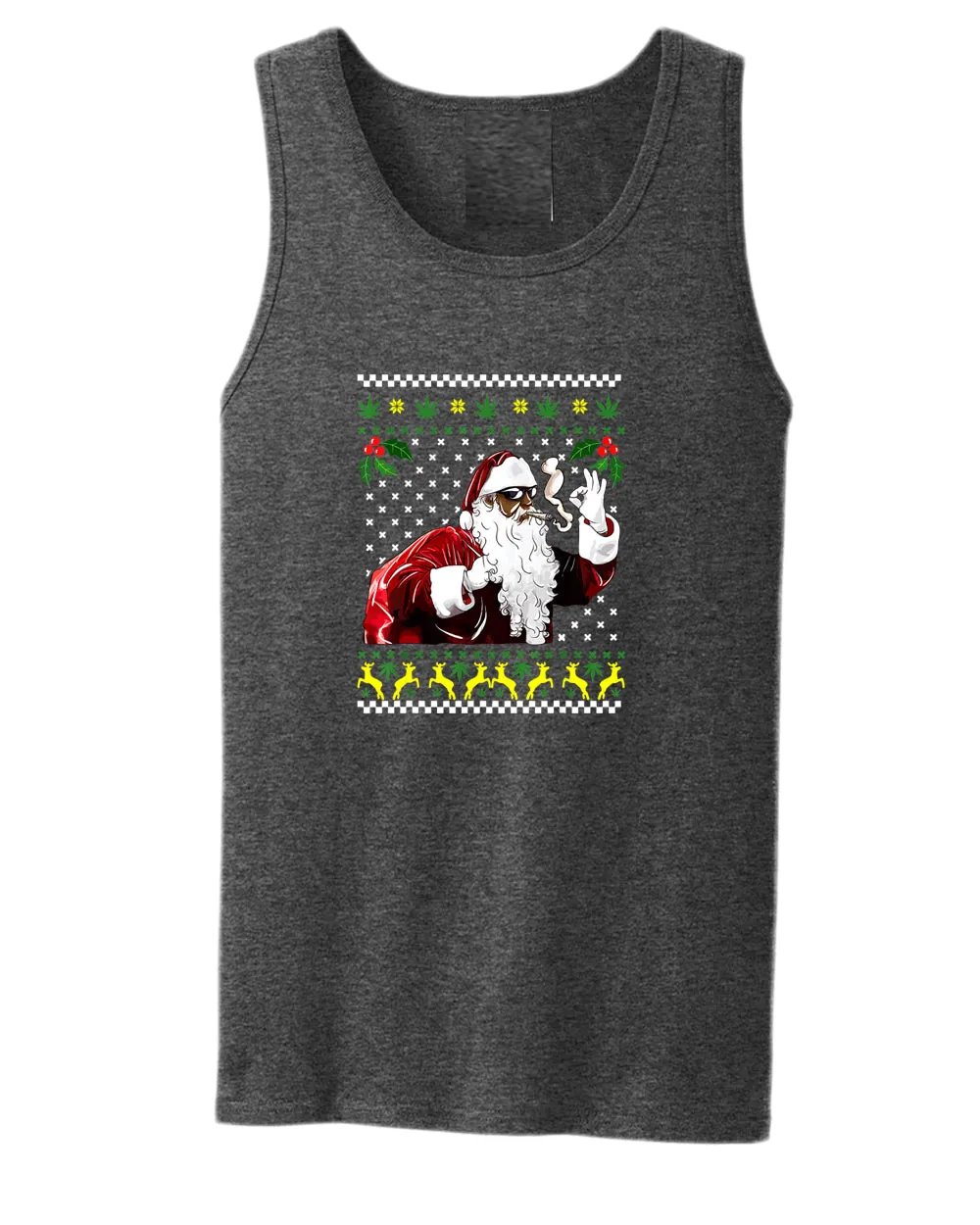 Funny smoker santa tank top
