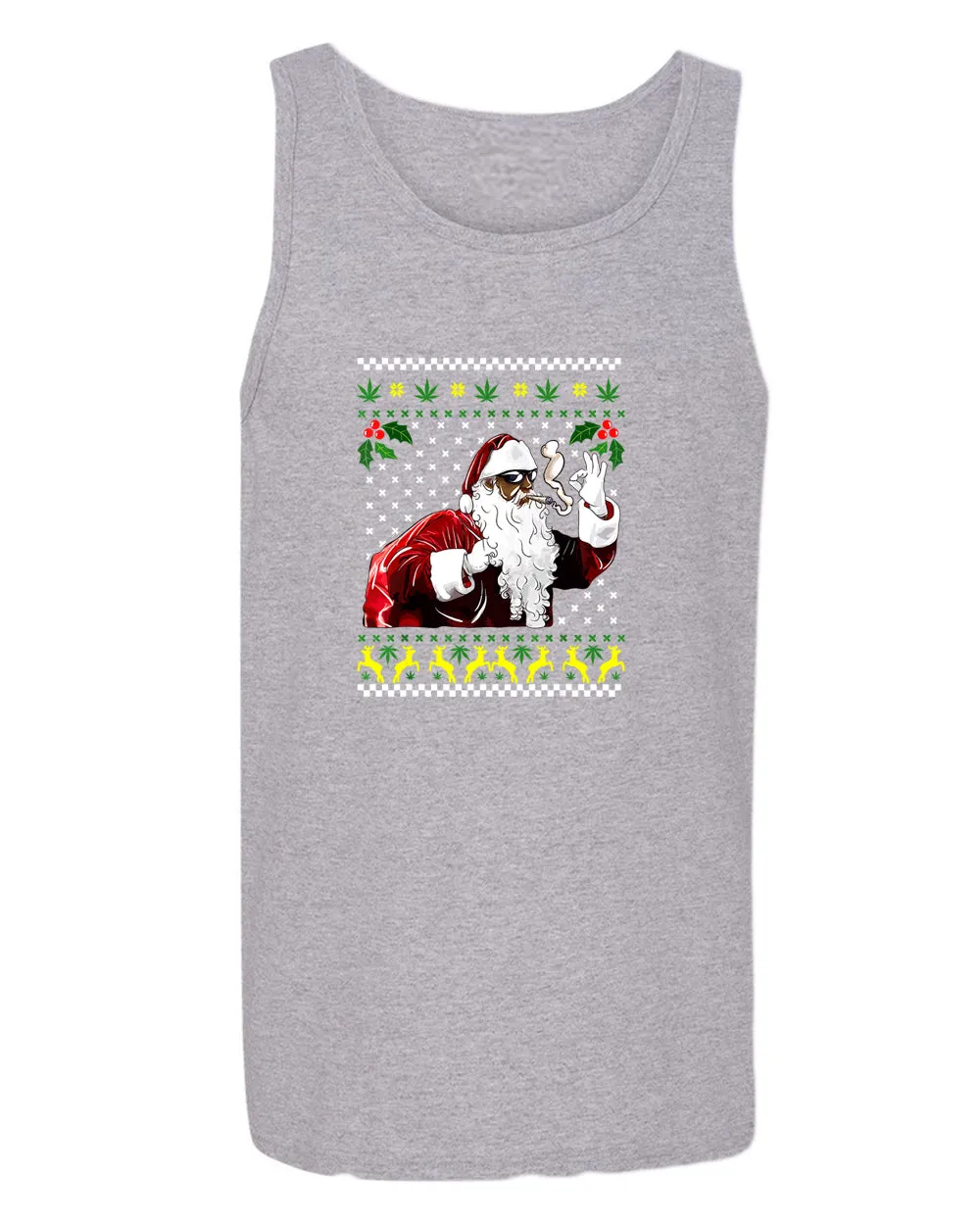 Funny smoker santa tank top