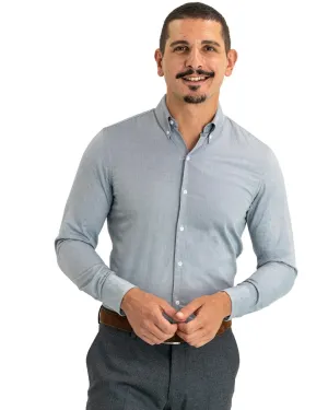 Gagliardi Grey Cotton Oxford Button Down Shirt