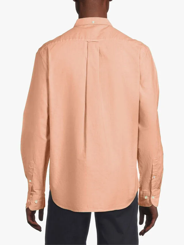 GANT Crispy Peach Color Oxford Fitted Button Down Shirt 348852 Size Medium