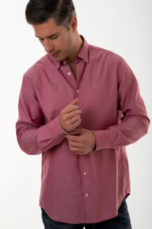 GANT Men's Raspberry Red Slim Tech Prep Oxford Button Down Shirt 3005132 Size M