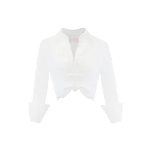 Garcon Shirt - Cotton - White/White Emb