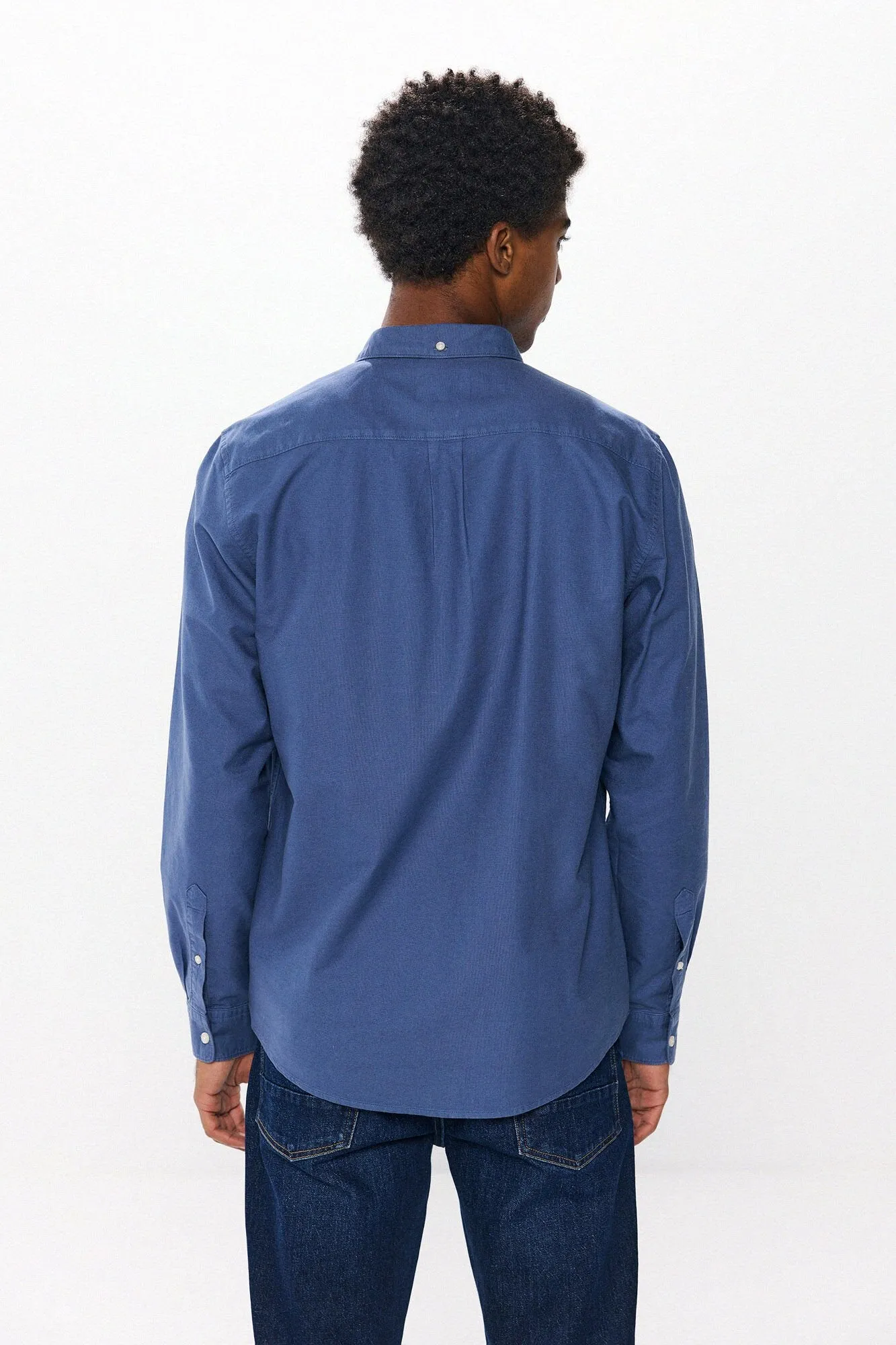 Garment Dye Oxford Shirt - Blue