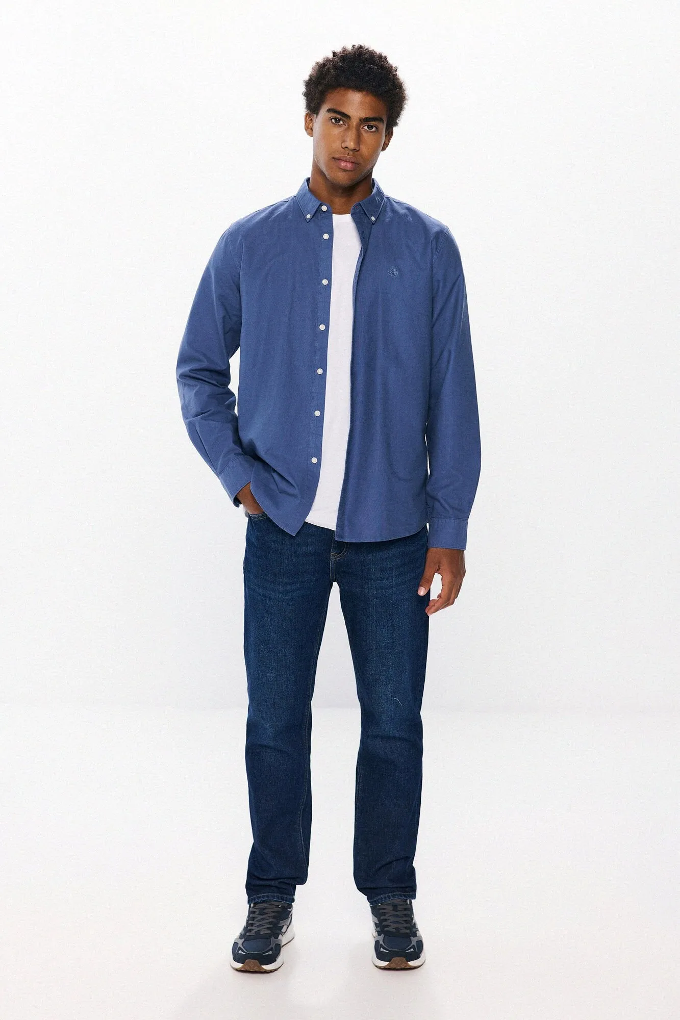 Garment Dye Oxford Shirt - Blue