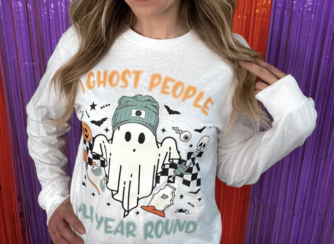 Ghost People All Year Halloween Shirts