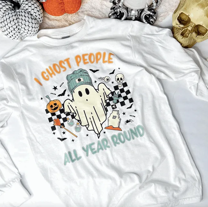 Ghost People All Year Halloween Shirts
