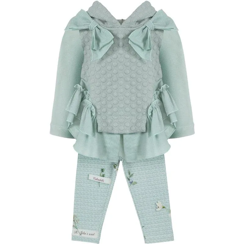 Girls Mint Hooded Legging Set