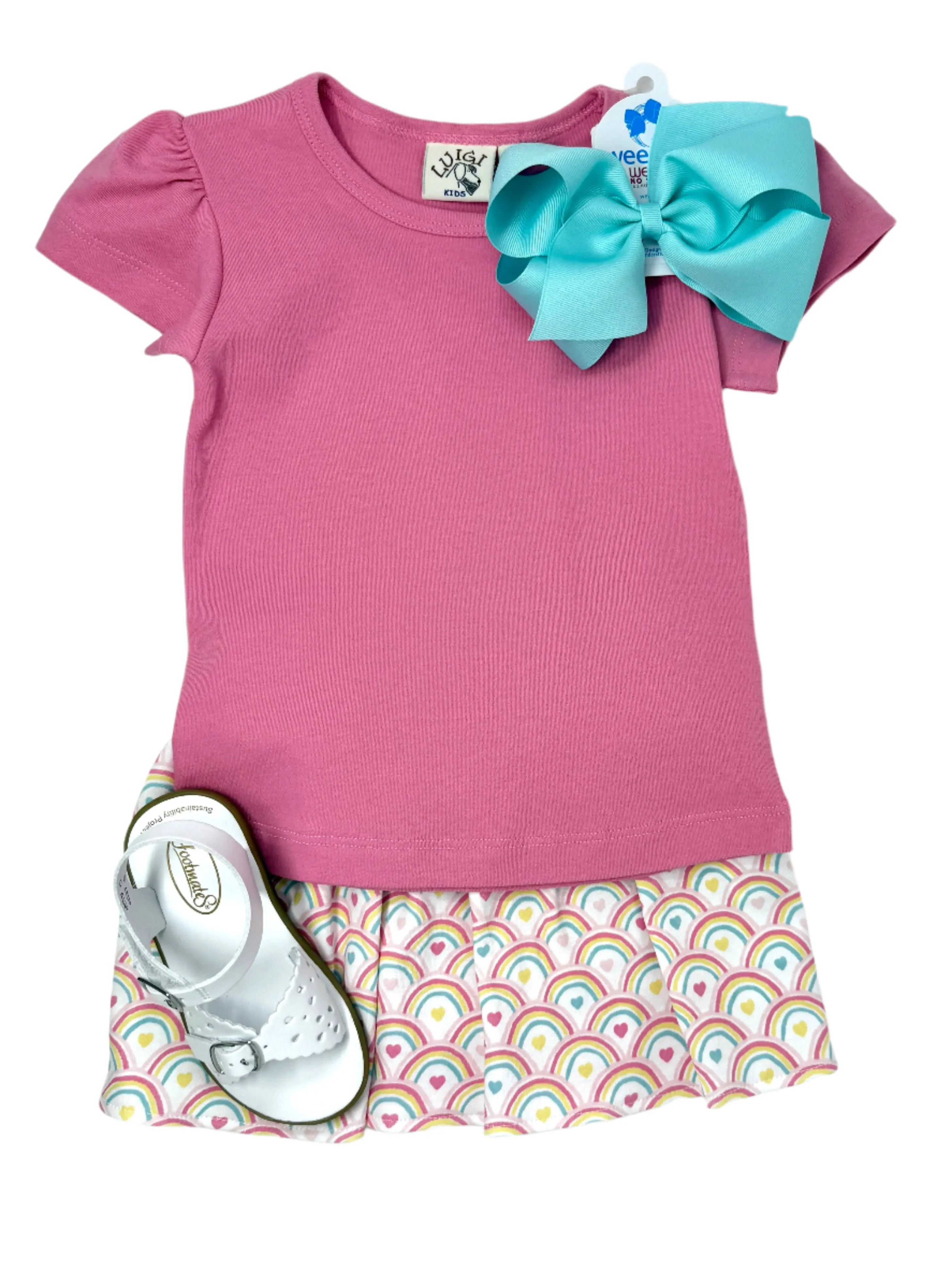 Girls T-Shirt Plain - Lt. Bubblegum