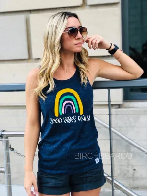 Good Vibes Only Rainbow Tank Top | Unisex Tank