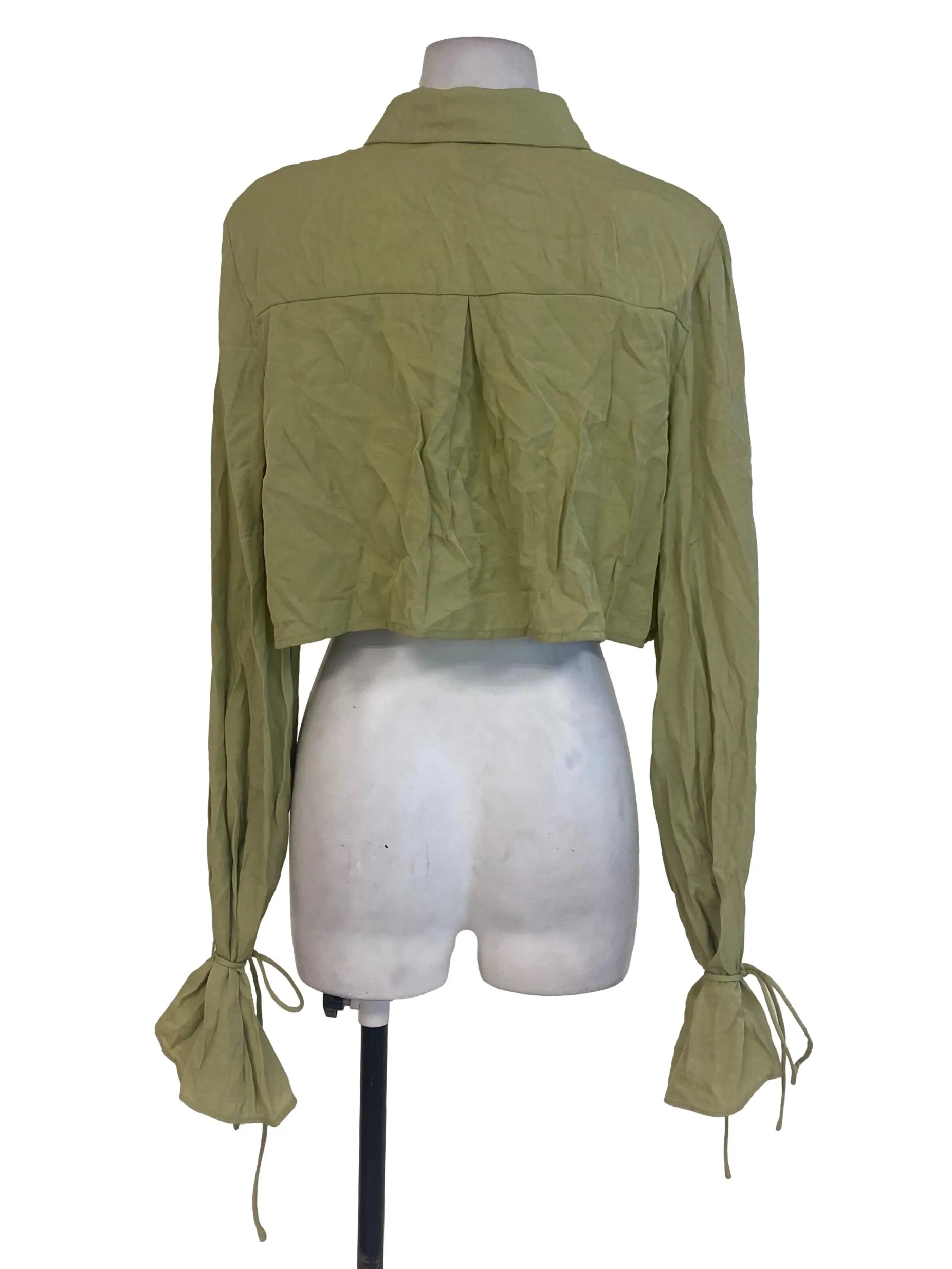 Green Button Down Blouse