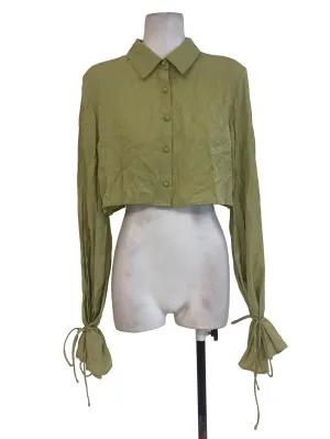 Green Button Down Blouse