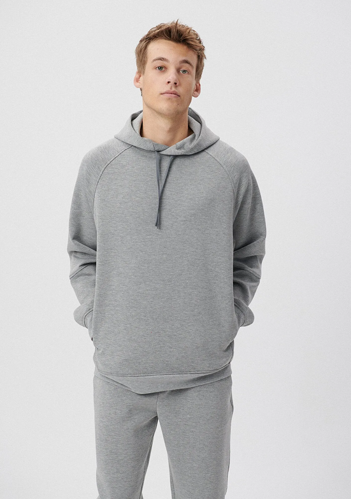 Grey Active Hooded Sweatshirt