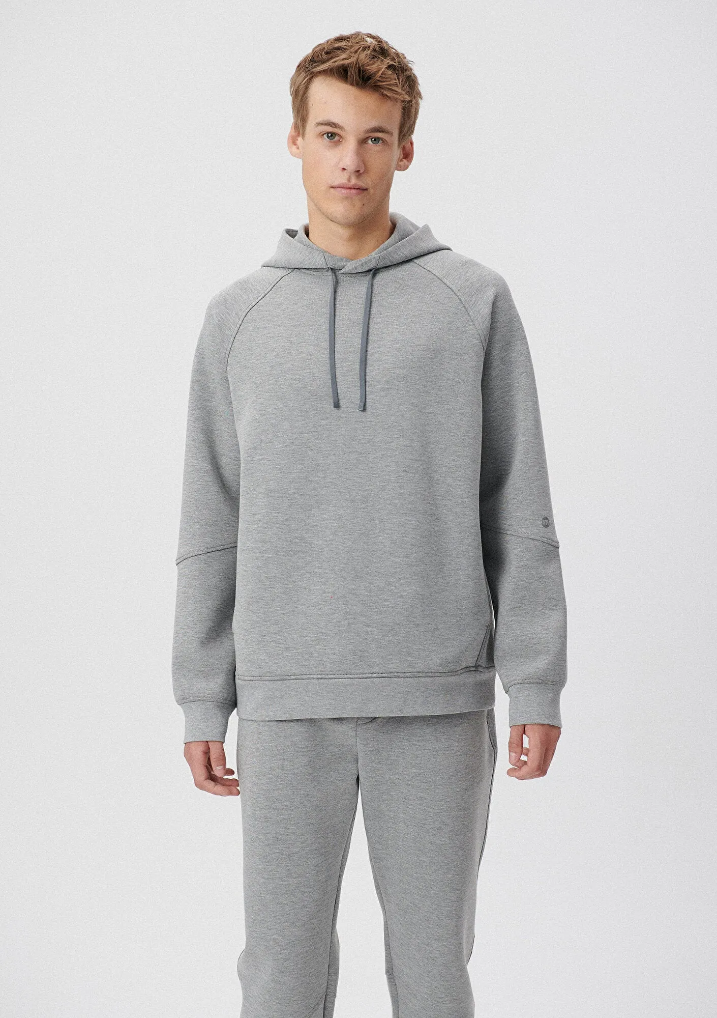Grey Active Hooded Sweatshirt