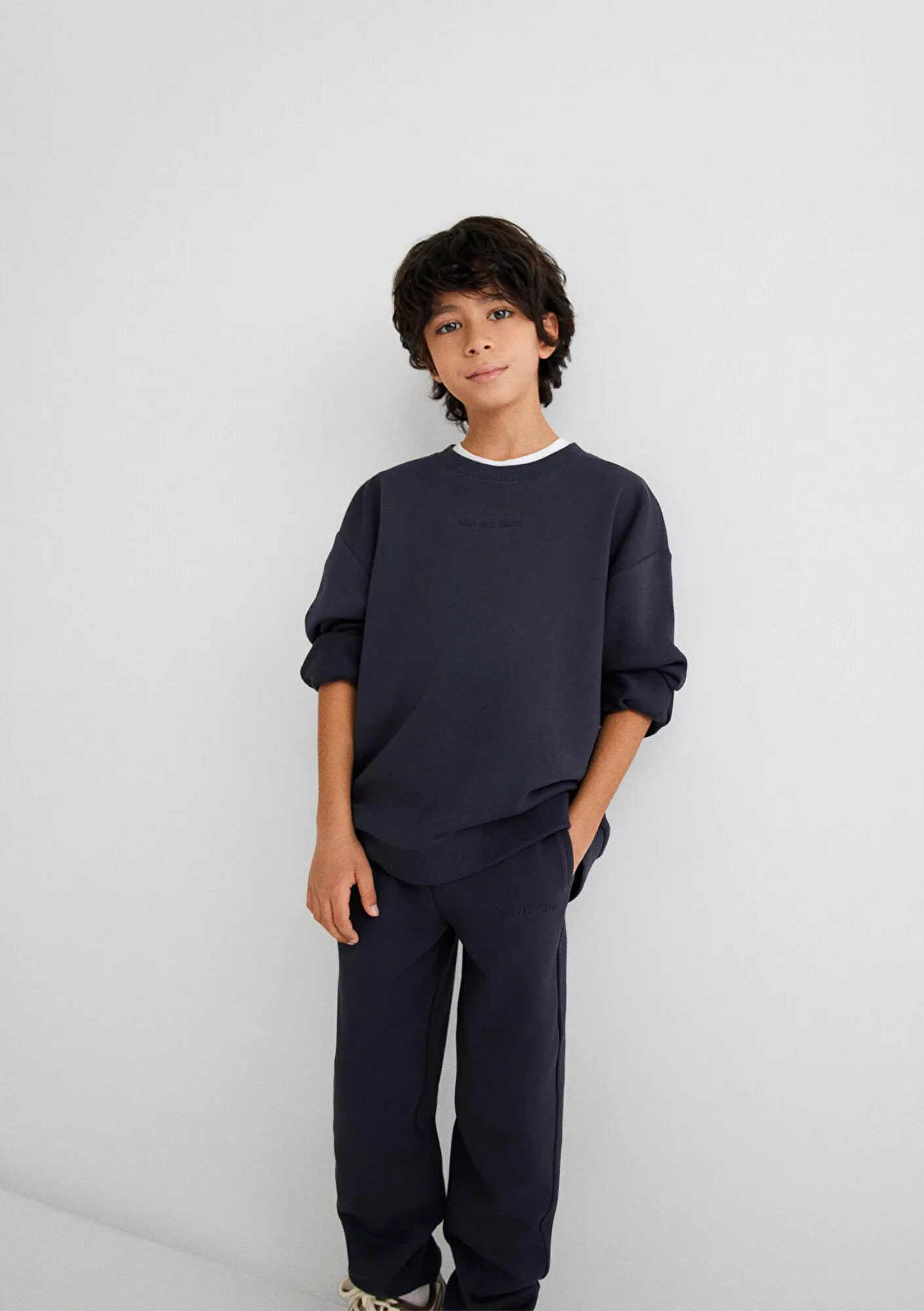 Grey Organic Cotton Crewneck Sweatshirt