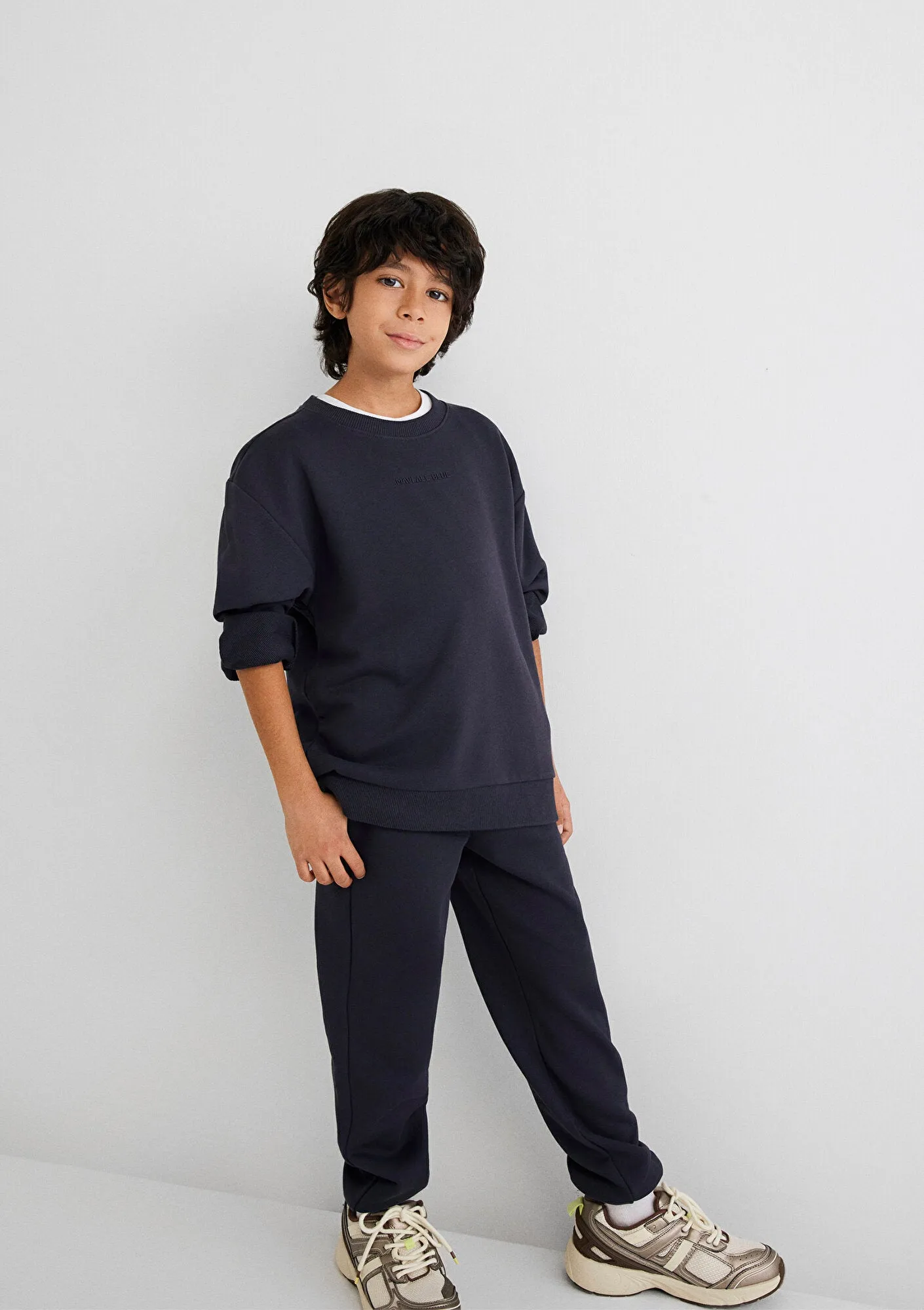 Grey Organic Cotton Crewneck Sweatshirt