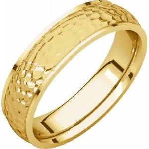 Half Round Edge Band with Hammer Finish 51534 - 2 mm - 6 mm