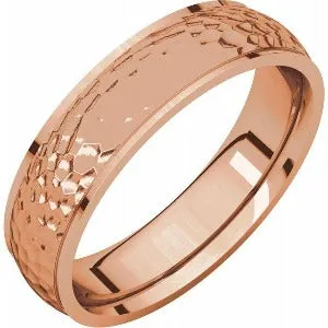Half Round Edge Band with Hammer Finish 51534 - 2 mm - 6 mm