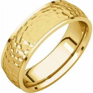 Half Round Edge Band with Hammer Finish 51534 - 2 mm - 6 mm
