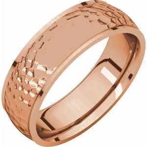 Half Round Edge Band with Hammer Finish 51534 - 2 mm - 6 mm